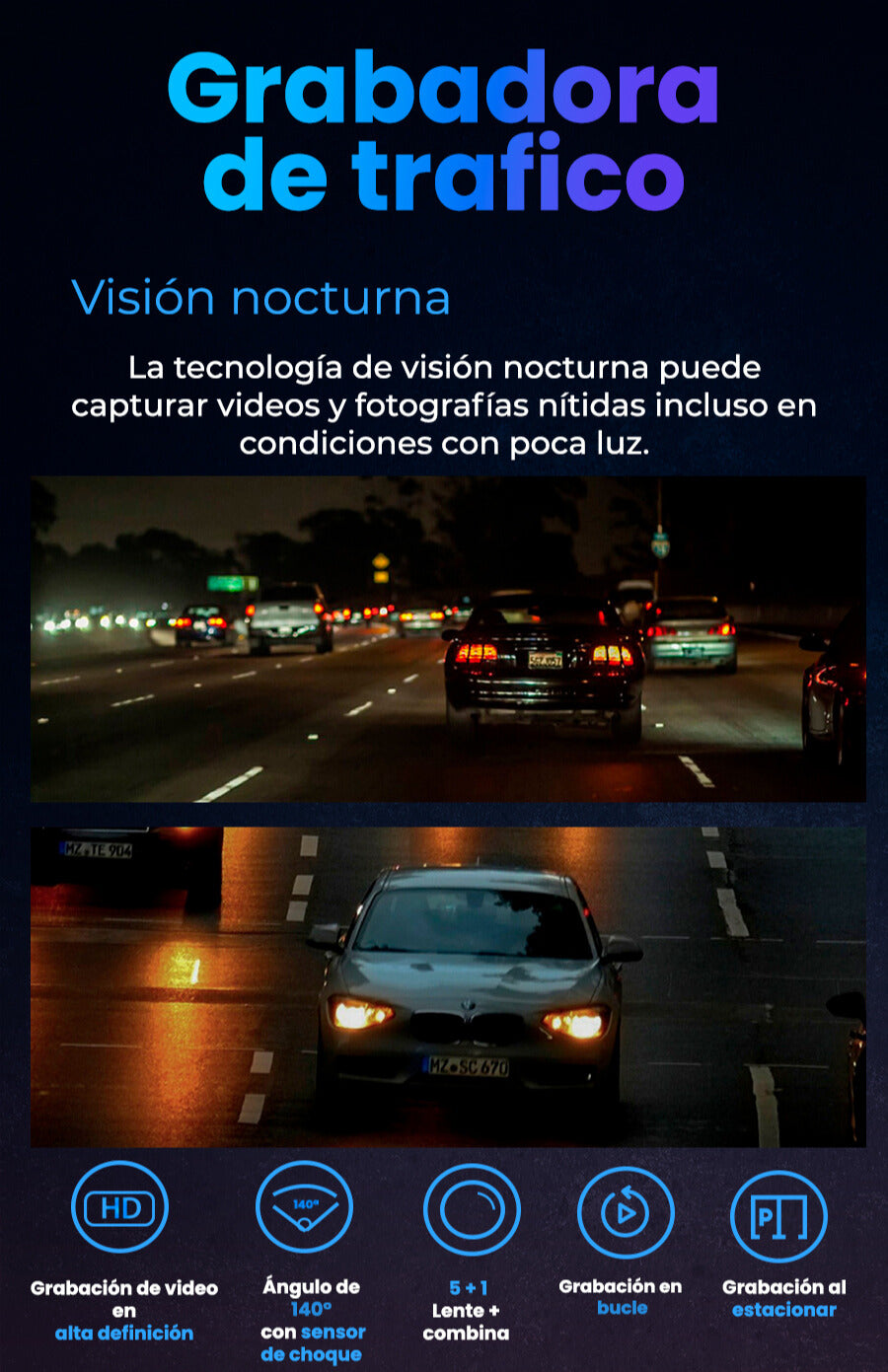 Cámara Triple para Auto