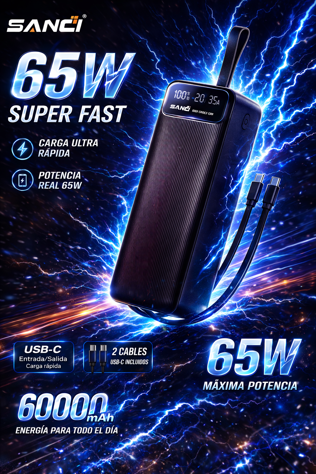 PowerCharge Pro 60K 65w